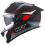 Moto přilba KYT R2R LED (černá/šedá/červená)