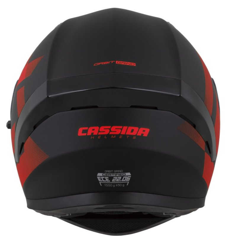 Moto přilba CASSIDA Orbit Grind (černá/červená) matná