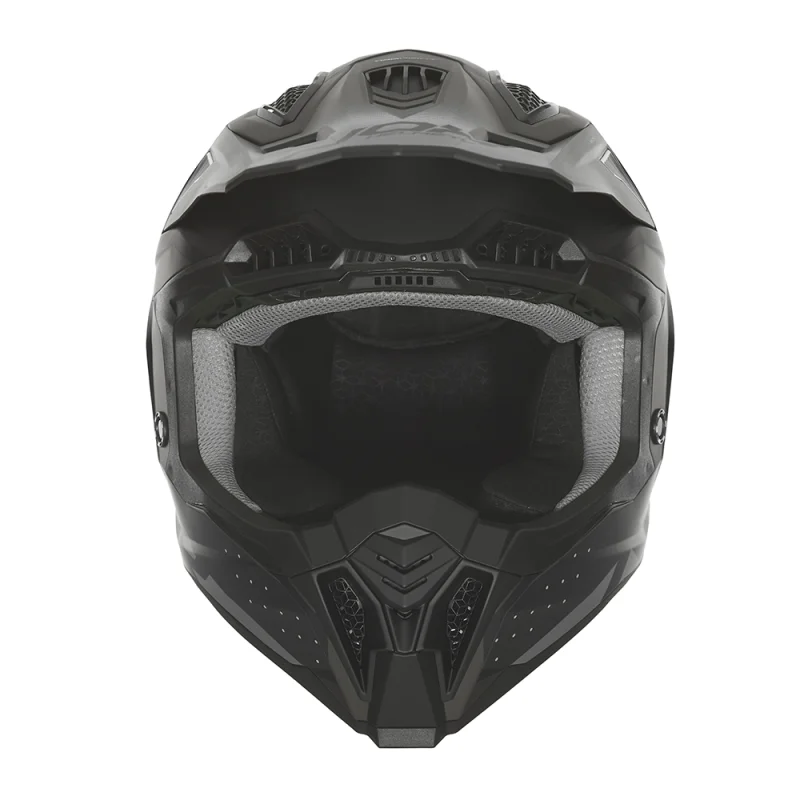 Motokrosová helma NOX N634 MX Gradiant (černá/stříbrná) mat