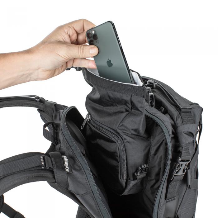 Batoh na motorku Kriega KRUT18 backpack Trail 18 black