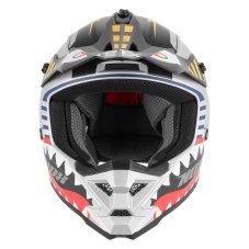 Dětská motokrosová přilba Nox MX N761 Fighter Kid (stříbrná matná)