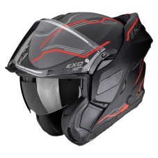Překlopná přilba na motorku SCORPION EXO-TECH II Dash (černá/stříbrná/červená matná)