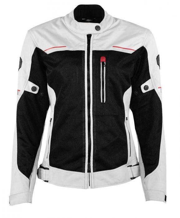 Textilní bunda na motorku Rusty Stitches Jack Lynn Light(šedá/černá) dámská