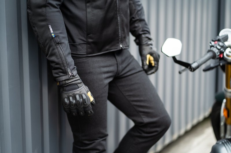 Džíny na motorku Halvarssons Rogen (černé)