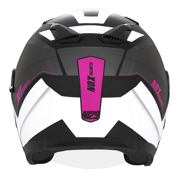 Moto přilba NOX N129 TRIOM Lady (matná černá/bílá/růžová)