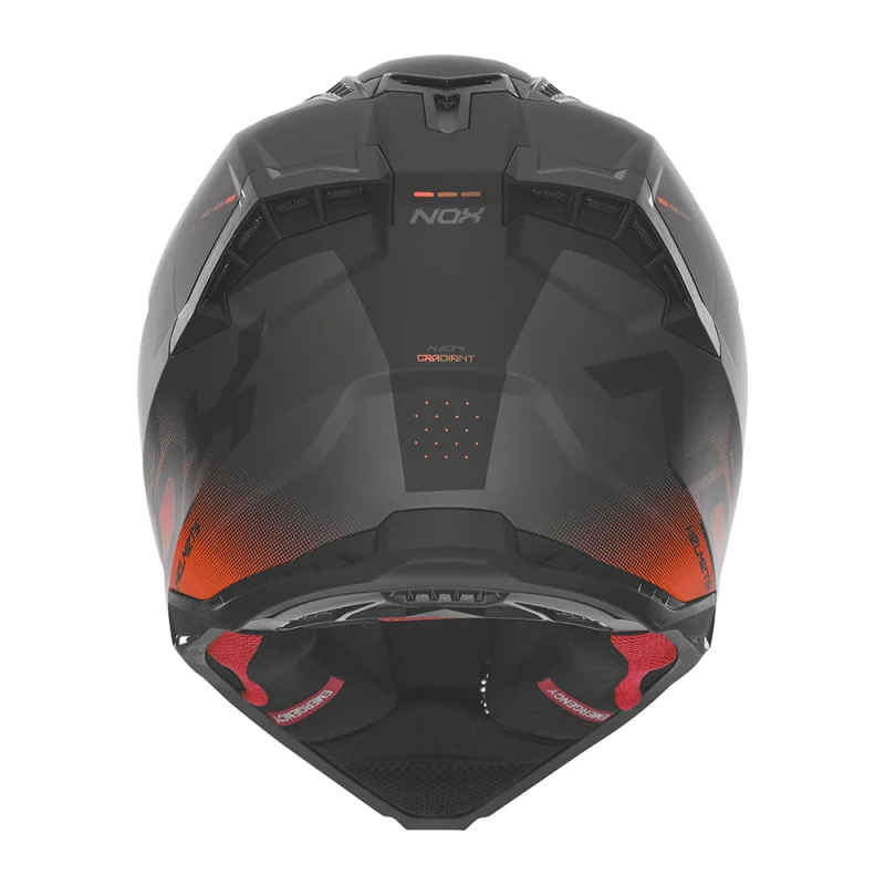 Motokrosová helma NOX N634 MX Gradiant (černá/červená) mat