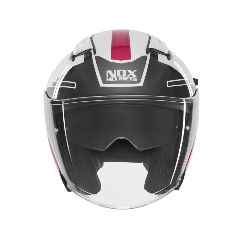 Moto přilba NOX N130 Ekto (bílá/růžová) 2026