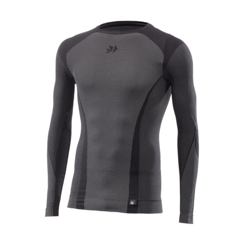 SIX2 TS2 V2 funkční triko dl. rukáv (carbon černá) UNISEX