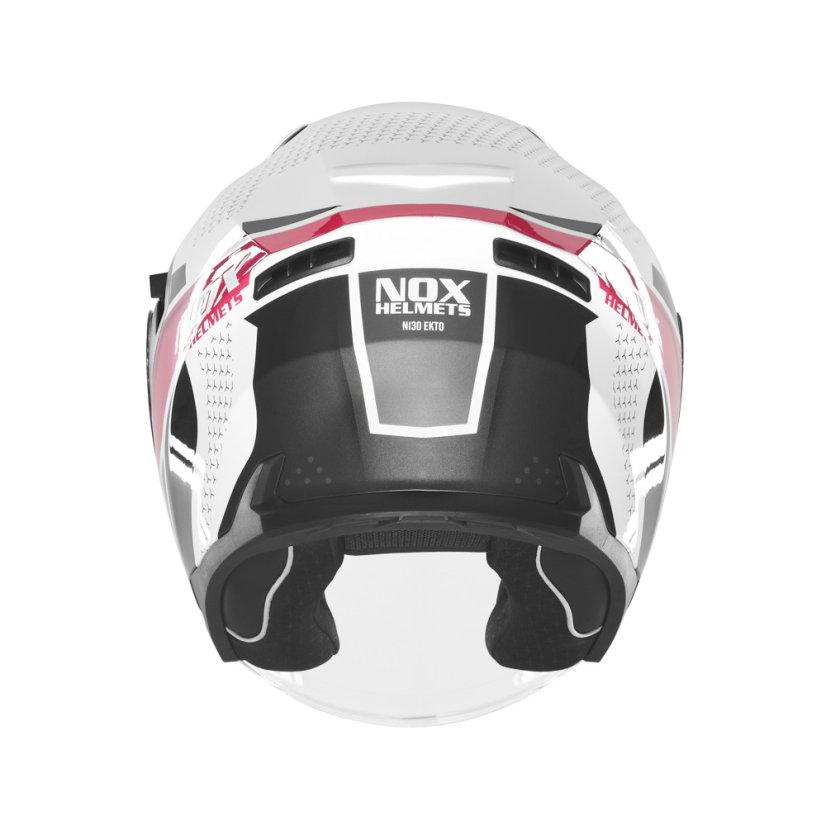 Moto přilba NOX N130 Ekto (bílá/růžová) 2026