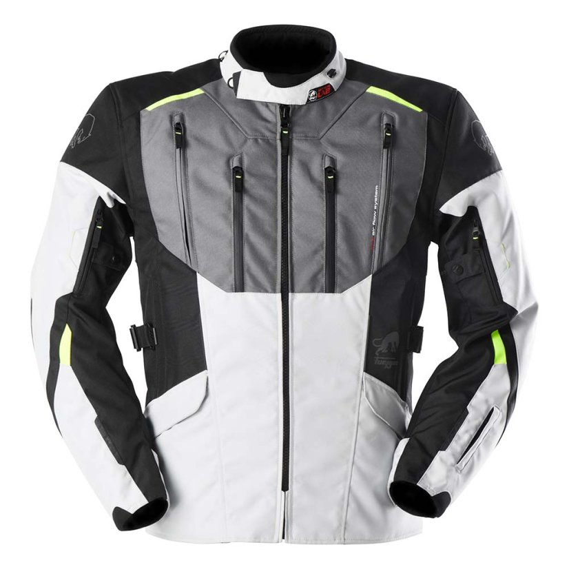 Textilní moto bunda Furygan Brooks (bílá/šedá/černá) pánská
