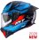 Moto přilba KYT R2R Parsec (modrá/červená)