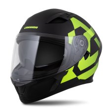 Moto přilba CASSIDA Orbit Grind (černá/žlutá fluo) matná