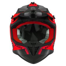 Motokrosová helma NOX N633 MX Fusion (černá/červená) mat