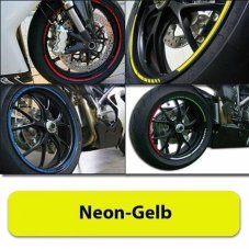 Proužky na kola GP style žluté NEON