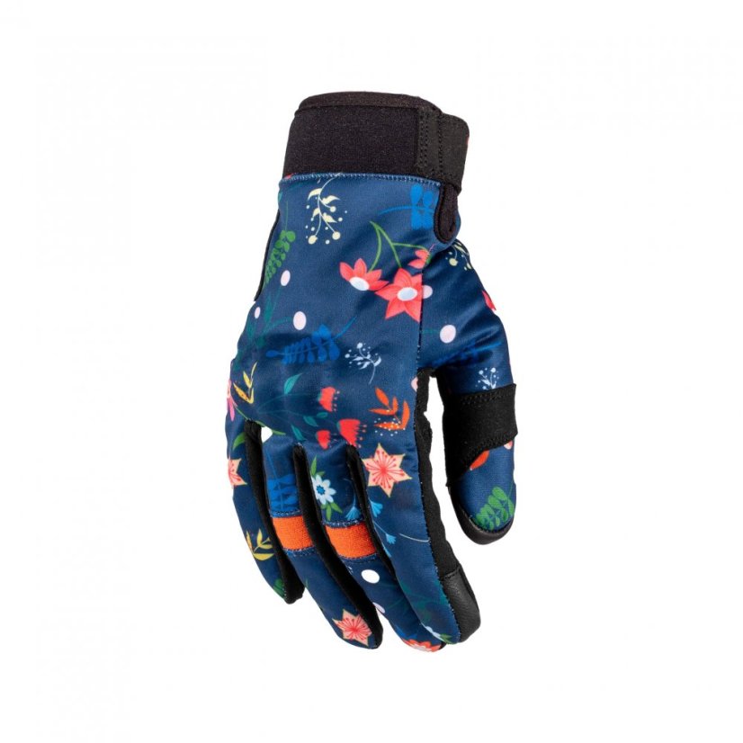 Rukavice na motorku Rusty Stitches Bonnie V2 (Navy modrá/kytky) dámské
