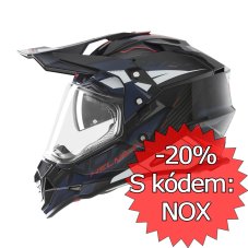Moto přilba NOX N312 Track (modrá/červená/bílá) 2026