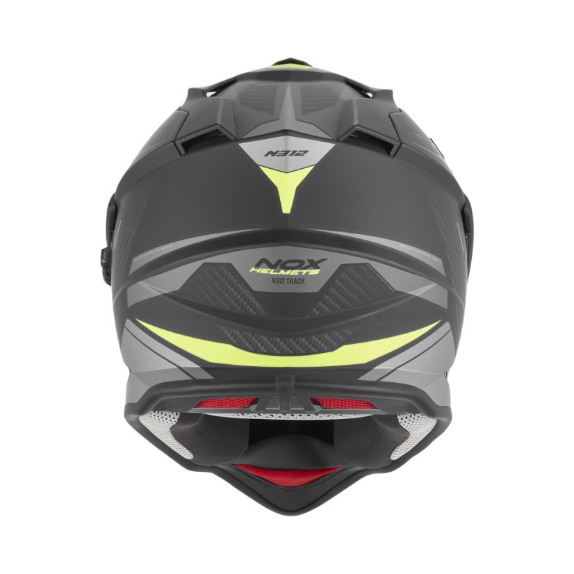 Moto přilba NOX N312 Track (černá matná/žlutá fluo) 2026