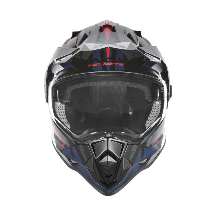 Moto přilba NOX N312 Track (modrá/červená/bílá) 2026