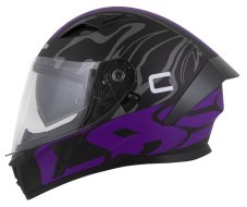Moto přilba CASSIDA Orbit Multivers (černá/fialová/šedá) matná