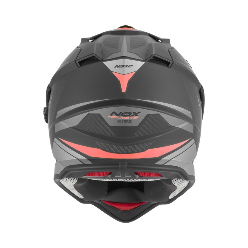 Moto přilba NOX N312 Track (černá matná/červená) 2026