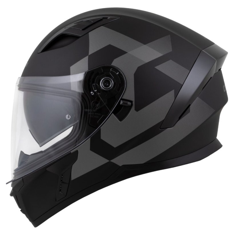 Moto přilba CASSIDA Orbit Grind (černá/šedá) matná
