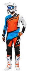 Motokrosové triko JOPA Divergent (modrá/oranžová/bílá)