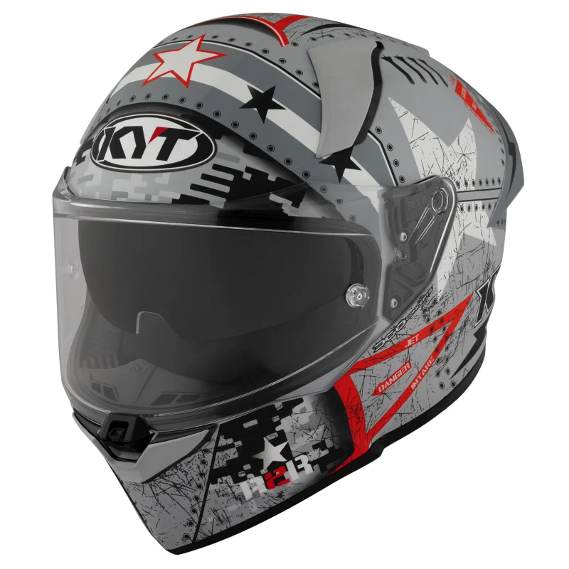 Moto přilba KYT R2R Assault (šedá)