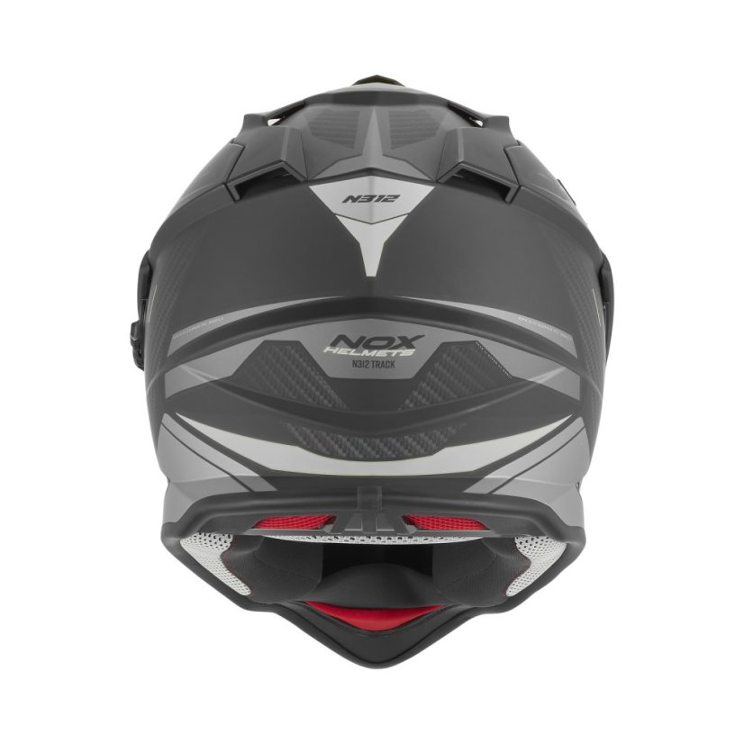 Moto přilba NOX N312 Track (černá matná/stříbrná) 2026