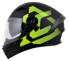 Moto přilba CASSIDA Orbit Grind (černá/žlutá fluo) matná
