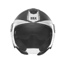 Moto přilba NOX N182 Round (černá matná/stříbrná) 2026