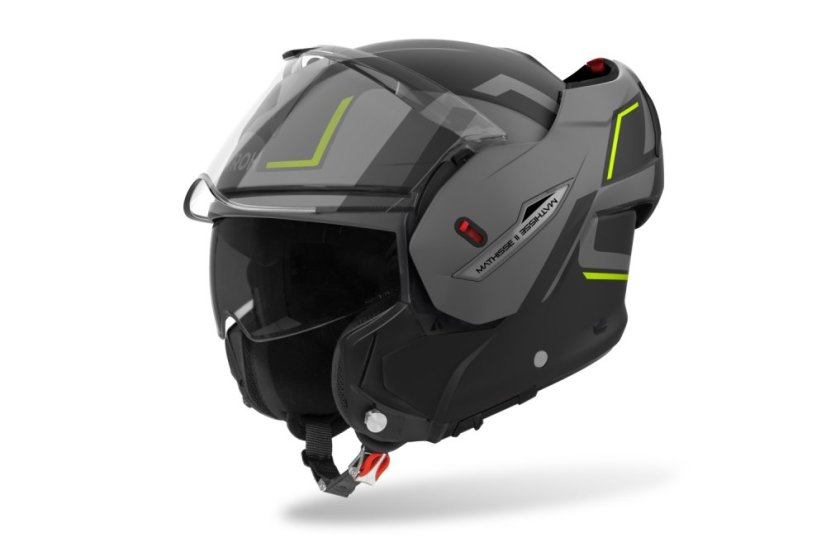 Překlopná přilba na motorku AIROH MATHISSE 2 Genius (matná žlutá)