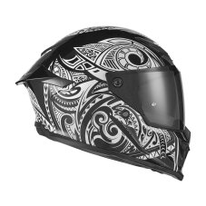 Přilba na motorku NOX EXKLUSIVE Goliath Maori (černá matná/bílá)