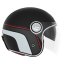 Moto retro přilba NOX PREMIUM Heritage (černá/bílá/červená) mat