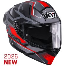 Moto přilba KYT R2R Parsec (šedá/červená)