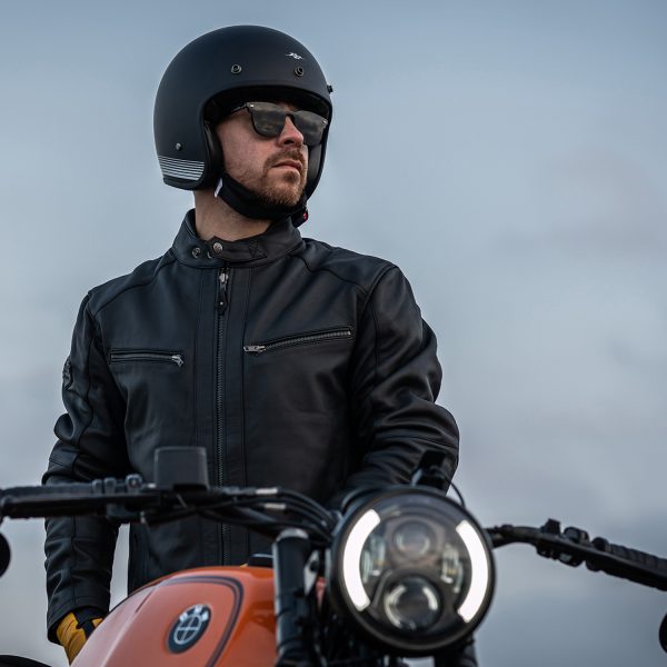 Kožená bunda na motorku RUSTY STITCHES Dorian (černá)