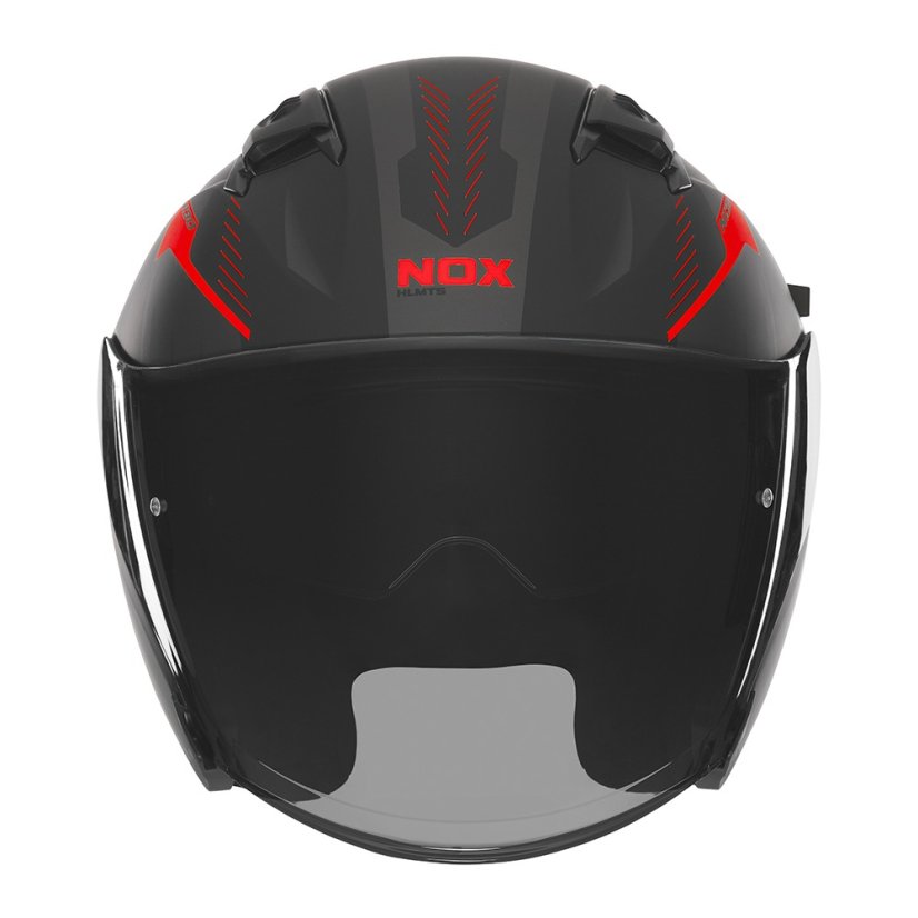 Moto přilba NOX N130 Myst (černá/červená)