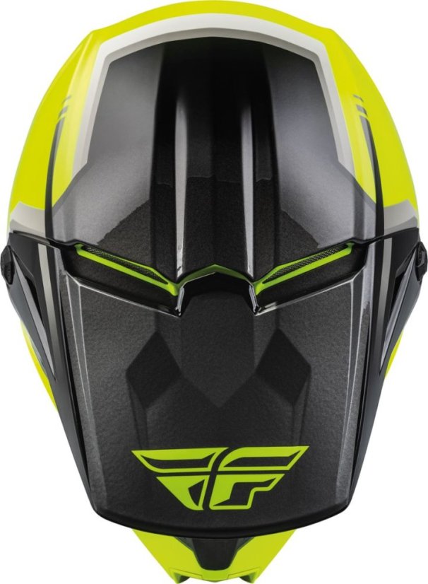 Moto přilba KINETIC VISION, FLY RACING - USA (žlutá fluo/černá)
