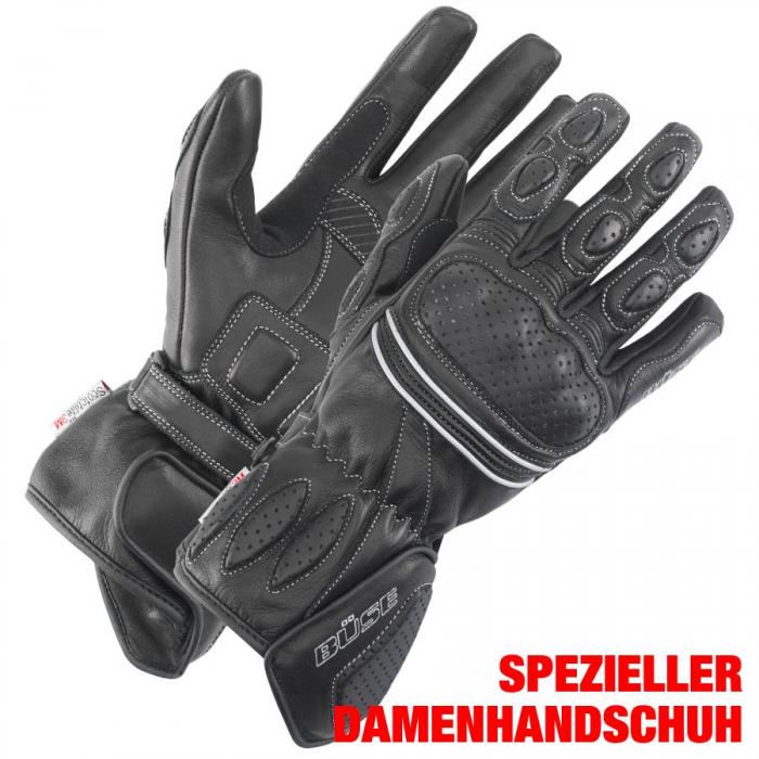 Moto rukavice Büse Pitlane (černé) dámské