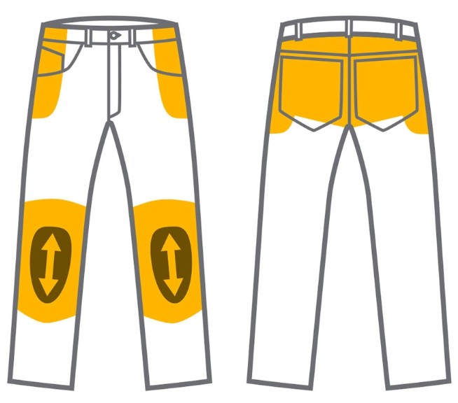 PMJ Vegas MID kevlarové džíny na motorku (černé)