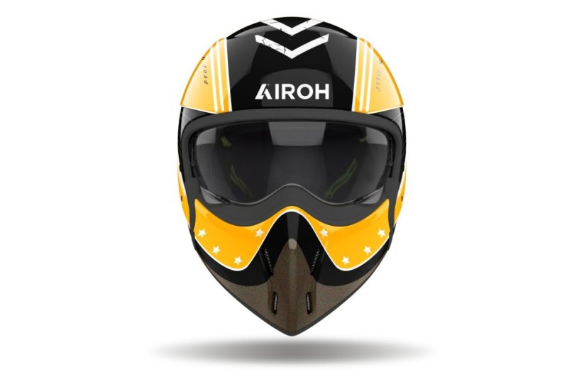 Moto přilba AIROH J110 Command (lesklá žlutá)