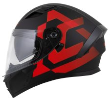 Moto přilba CASSIDA Orbit Grind (černá/červená) matná