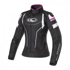 Textilní moto bunda Clover Airblade 4 (černá/bílá/růžová) dámská