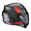 Překlopná přilba na motorku Scorpion EXO-TECH EVO CARBON CAD hologram černá/červená
