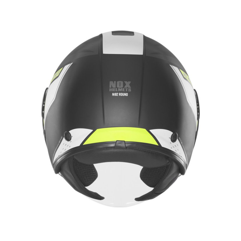 Moto přilba NOX N182 Round (černá matná/žlutá fluo) 2026