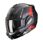 Překlopná přilba na motorku Scorpion EXO-TECH EVO CARBON CAD hologram černá/červená