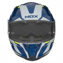 Přilba na motorku NOX N303-S NEO (modrá/stříbrná) lesklá