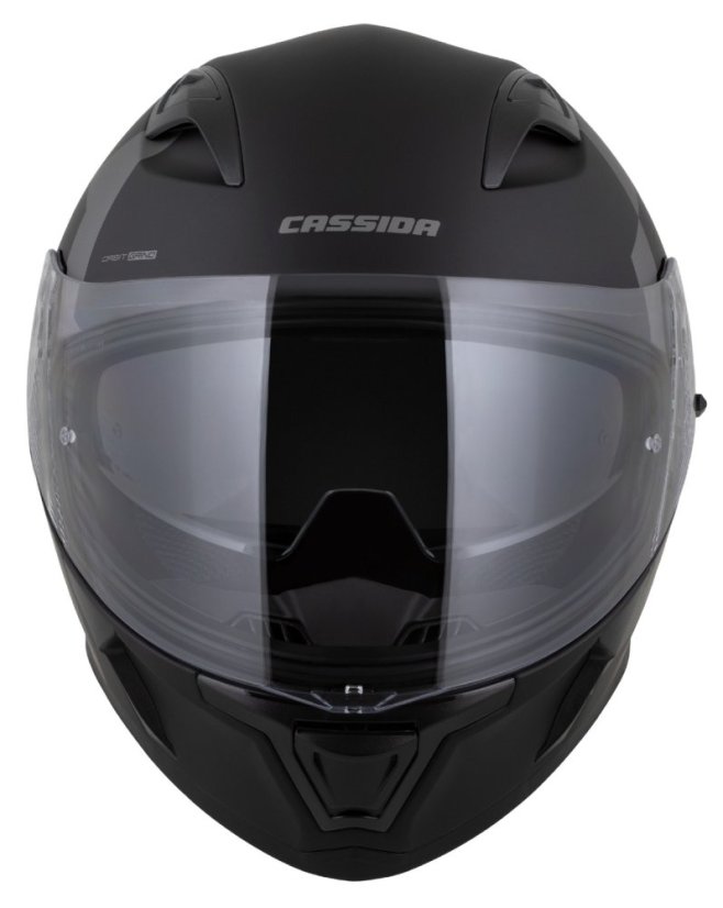 Moto přilba CASSIDA Orbit Grind (černá/šedá) matná