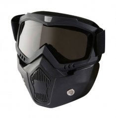 Moto brýle s maskou NOX SWAT (tmavě kouřové)