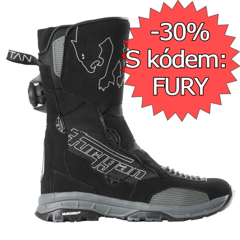 Moto boty Furygan Chattan D3O WP (černé)