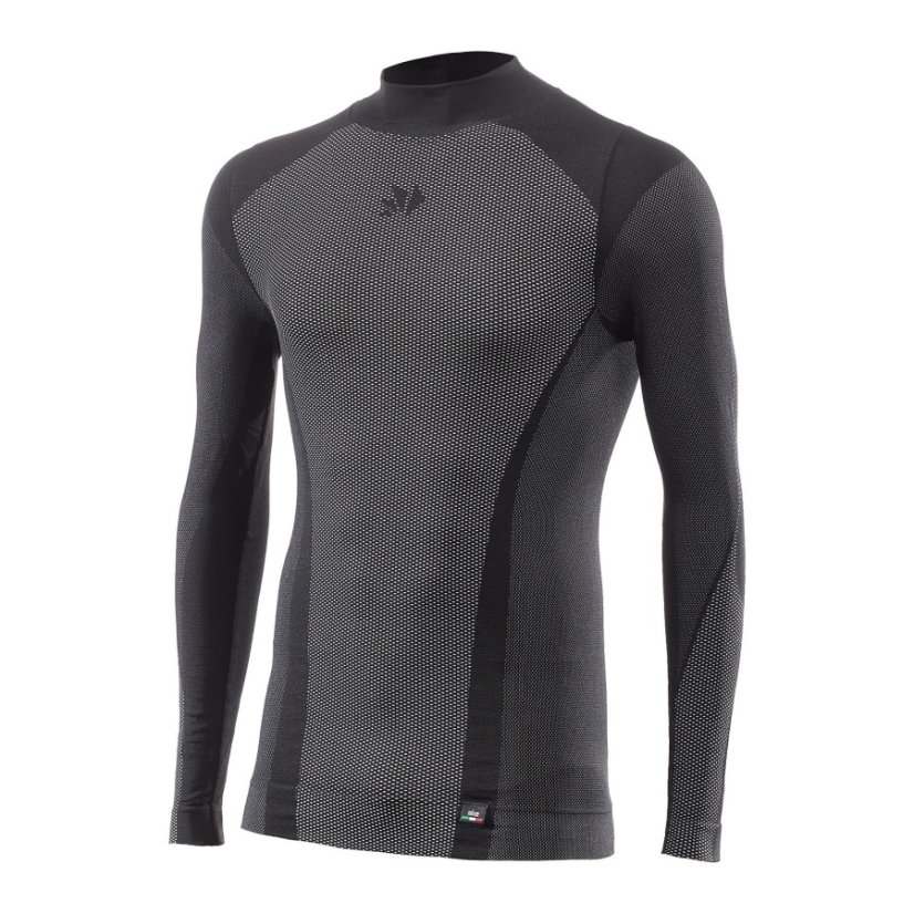 SIX2 TS3 V2 funkční triko dl. rukáv s rolákem (carbon černá) UNISEX